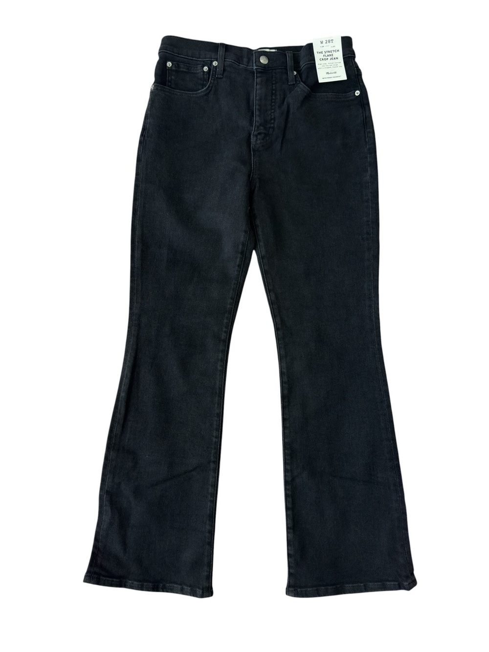Madewell The Tall Flare Crop Jean In Super Stretch Denim Size 28T